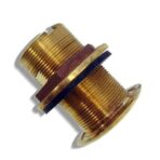 Bronze fitting for long body retractable speed or depth transducer