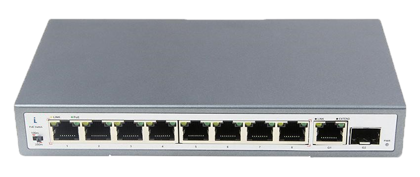Коммутатор неуправляемый с РоЕ 8-ми канальный INT-VNST1004-106 (RM-FA29-COPU0801G) Коммутатор неуправляемый с РоЕ 8-ми канальный INT-VNST1004-106 (RM-FA29-COPU0801G)