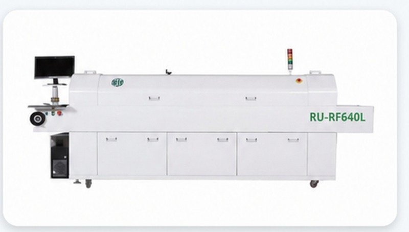 Печь оплавления RU-RF640L с рельсовым конвейером и компьютерным управлением Печь оплавления RU-RF640L с рельсовым конвейером и компьютерным управлением